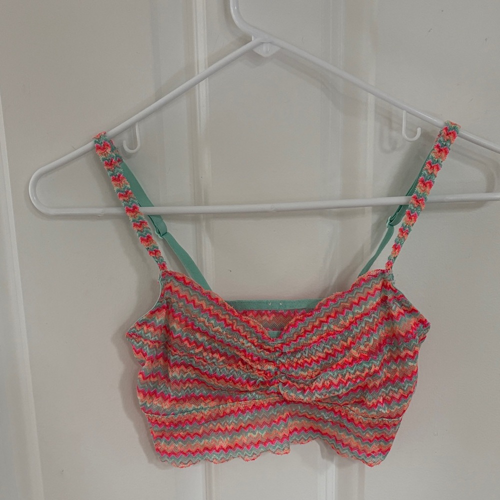 Victoria's Secret Pink Multicolor Zigzag Top